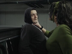 Busty German MILF Jolie Noir Teaches Car Thief a Naughty Lesson