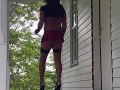 Schoolgirl Outside During the Day