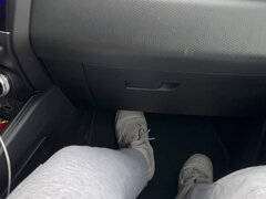 Playing with My Big Pussylips in the Car