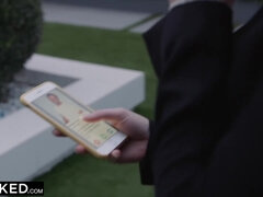 お尻, フェラチオ, 茶髪の, イマラチオ, チン, 顔射, 異人種間, 馬乗り