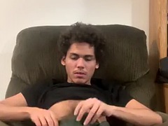 Enthousiasteling, Grote lul, Sperma shot, Homo, Harig, Latijnse vrouw, Masturbatie, Alleen