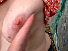 본디지 훈육 사디즘 마소치슴, 큰 가슴, 공개동영상, 야외의, 공개적인, 엉덩이 때리기, 젖가슴, 와이프