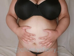 Burps And Belly Play With A Very Gassy Chunky Cherry Bbw