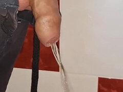 Boy Long Pissing in a Village Toilet