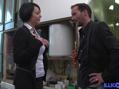 Marion, married secretary gets fucked in the ass by a client