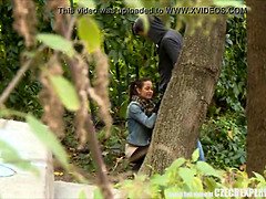 Slutty Teen Girl Sucking Strangers Cock on Street