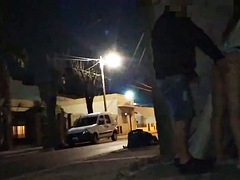 Public sex - Voyeurs watch as we fuck on the street - Caught flashing in a skirt without panties