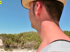 Røv, Strand, Pik sutte, Tæt på, Håndjob, Hd, Udendørs, Røv slikning