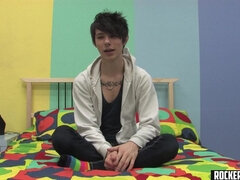 Big Dick Emo Twink Jerks off and Blows a Load
