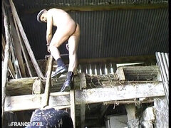 금발의, 오랄섹스, 농장, 쓰리섬, 젖가슴, 빈티지