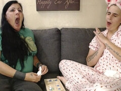Yawning Is Contagious Lesbian Slumber Party Co-workers