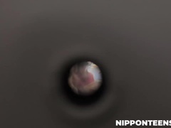 アジア人, フェラチオ, チン, バック, 小柄, 現実, ゴックンする, ティーン