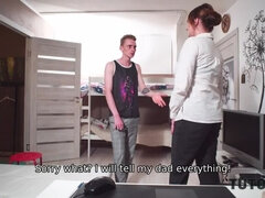 TUTOR4K. Teacher is fucked by depraved guy who needs no education but fucking