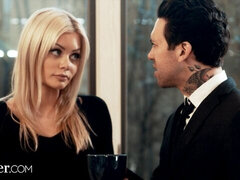 Stor røv, Stor pik, Store bryster, Blondine, Pik sutte, Hundestilling, Bryster