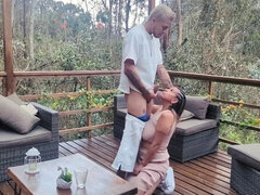 Verga grande, Tetas grandes, Mamada, Pareja, Ébano, Despelote, Besar, Maduro