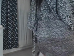 private dildo blowjob and titjob - brunette girlfriend with monster tits