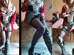 Leie, Grosser schwanz, Crossdresser, Lingerie, Masturbation, Reif, Transfrau