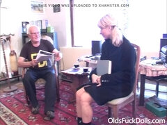 Perverted grandpa Mireck fucks young Jehovahs Witness