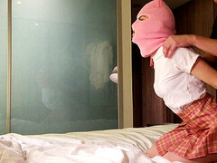 Suihinotto, Spermaa suussa, Spermashotti, Nainen, Maski, Orgasmi, Teini