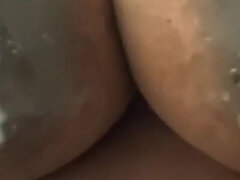 Amatør, Svart, Britisk, Melkespreng, Melk, Naturlige bryster, Brystvorter, Alene