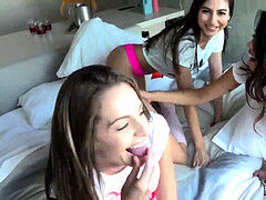 フェラチオ, フォアサム, グループ, 手コキする