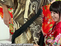 NuruMassage japanese Oily man sausage approach