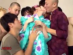 Aziatisch, Hd, Japaans, Orgie, Feest