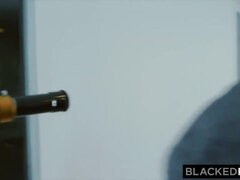 BLACKEDRAW Petite hot Blonde Amber ditches BF for huge BBC