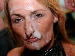 Brunett, Bukkake, Sperma shot, Snopp, Fransk, Tysk, Milf, Mamma