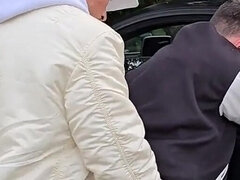 Amatéri, Kuřba, Auto, Striekanie semena, Gay, Nemecké, Vonku