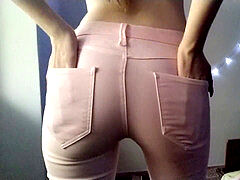 Perfect body teen, dripping wet pussy, ass spanking