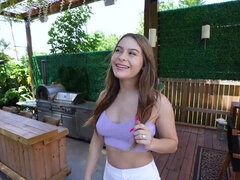 Nice tits hottie looks adorable when she fucks a stranger