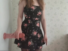 Leie, Süss, Dildo, Hardcore, Masturbation, Milf, Schlampe, Nass