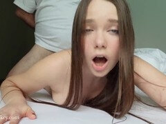 18, Utro, Kæreste, Orgasme, Lille kvinde, Russisk, Stedmor, Teenager