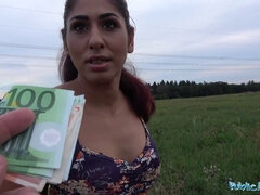 British Asian babe gets drilled hard for cash in public