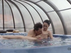 Rich old man spends wonderful time with gorgeous