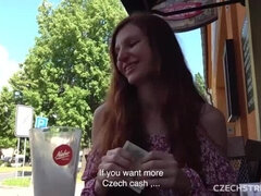 Hot Russian Redhead Hairy Pussy Orgasm in Public - CzechStreets Reality Sex