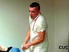 Cuck4k. porno with the gynaecologist hits so well