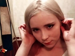 Amatör, Avsugning, Närbild, Sperma shot, Hemmagjord, Orgasm, Tonåring, Våt