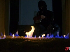 흑인, 흑갈색 머리, 가죽, 잡년