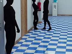 Tridimensionnel, Américain, Gros seins, Collège université, Chatte, Professeur