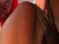 Mark Cummings pounds Choco Baby Girl's tight pussy and cums on her small tits