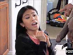 Stor kukk, Svart, Kukk suging, Par, Petite, Tabu, Trekant