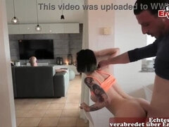 German Teen Slut Cheats on Husband with Gym Trainer - Homemade Doggy Style