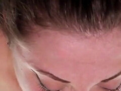 Desperate teen facefucked & throat pie