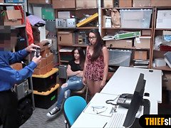 Two latina teen thieves punish fucked for their freedom