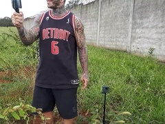 Latina babe with inked booty outdoor sex