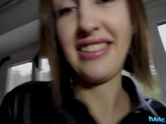 Amatoriale, Americano, Pompino, Brunetta, Da dietro, Vestito, Cuio, Alto