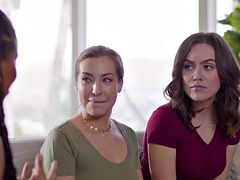 GIRLSWAY - The best brunettes welcome new neighbor Kira Noir the way they know best! PASSIONATE THREESOME