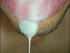 Cum in My Mouth, Play with Your Cum and Swallow It, Sexy Naughty Femboy Trans